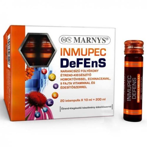 Marnys Inmupec Defens narancs ízű folyékony étrend-kiegészítő ivóampulla 20 db (10 ml)
