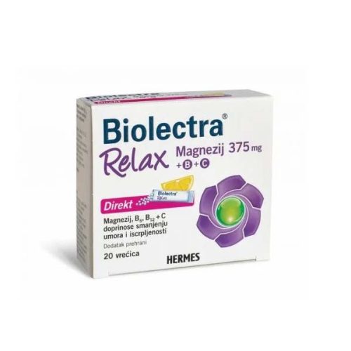 Biolectra Relax Magnézium Direkt Citromízű étrend-kiegészítő granulátum (20db)