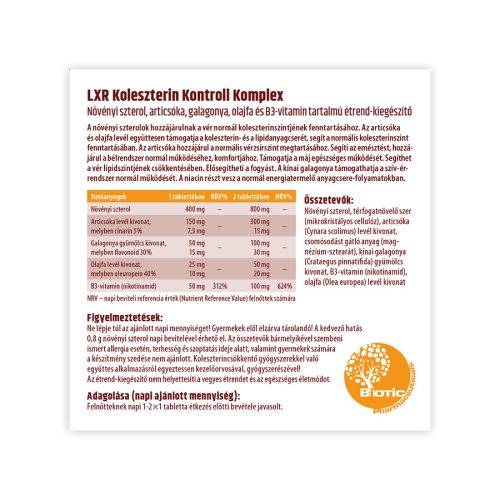 LXR Koleszterin Kontroll Komplex (60 db)