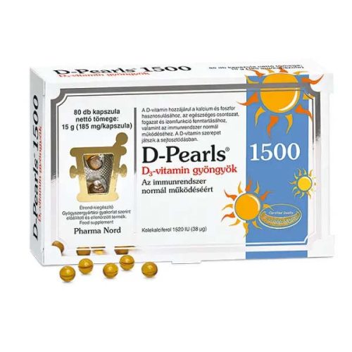 D-Pearls D3 Vitamin 1500 Gyöngykapszula (80 db)