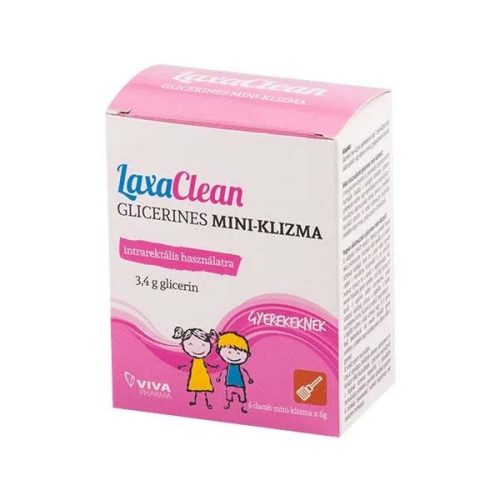 LaxaClean Glicerines Mini-Klizma Gyermekeknek Székrekedés Ellen (6 db)