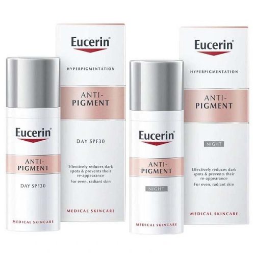 Eucerin Anti-Pigment csomag Nappali arckrém FF30 és Éjszakai arckrém (50+50ml)