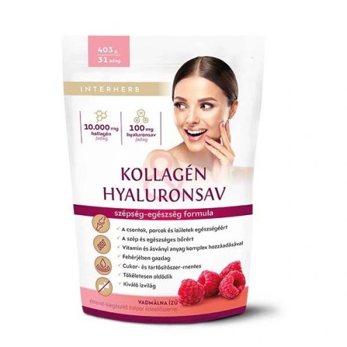 Interherb Vadmálna ízű Kollagén & Hyaluronsav italpor (403 g)