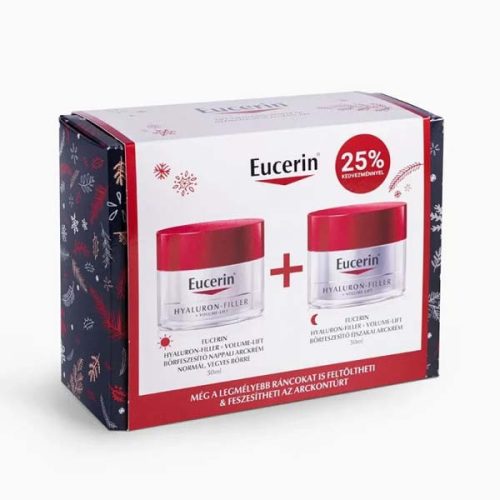 Eucerin Hyaluron-Filler + Volume-Lift karácsonyi ajándékcsomag normál, vegyes bőrre (2x50 ml)