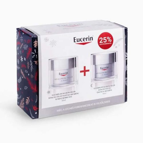 Eucerin Hyaluron-Filler ráncfeltöltő karácsonyi ajándékcsomag száraz bőrre (2x50 ml)