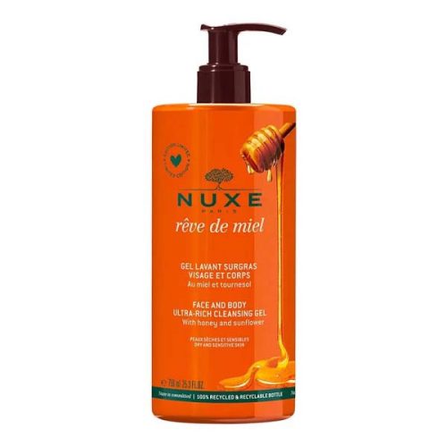 NUXE Reve de Miel arc- és testlemosó gél (750ml)