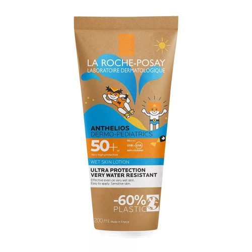 LA ROCHE-POSAY Anthelios Dermo-Pediatrics Napvédő tej gyerekeknek SPF50+ ökotubus nedves bőrre is (200ml)