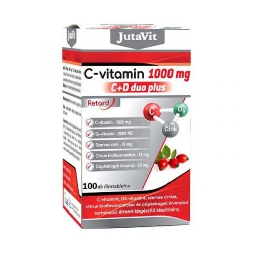 JutaVit C-vitamin 1000 mg C + D duo plus retard filmtabletta (100db)