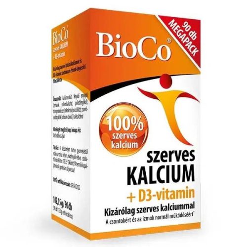 BioCo Szerves Kalcium + D3-vitamin filmtabletta (90 db)