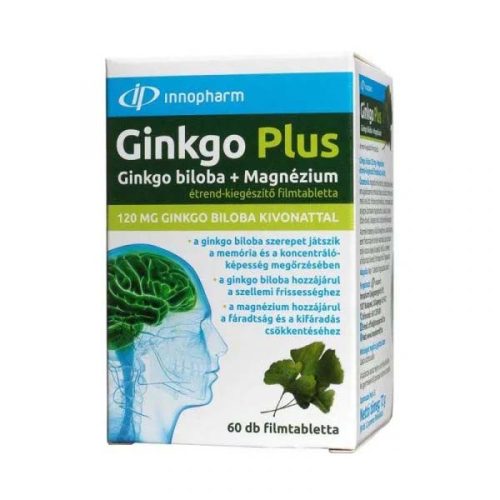InnoPharm Ginkgo Plus Ginkgo biloba 120 mg + magnézium filmtabletta (60db)