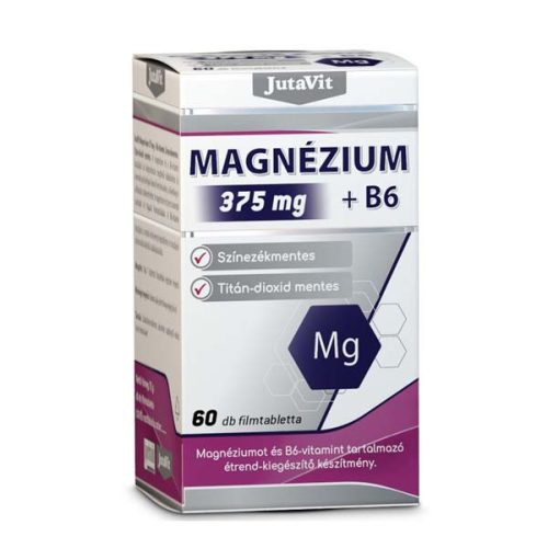 JutaVit Magnézium 375 mg + B6 vitamin filmtabletta (60db)