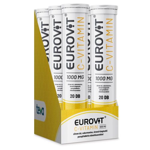 Eurovit C-vitamin 1000 mg pezsgőtabletta citrom ízben (20db)