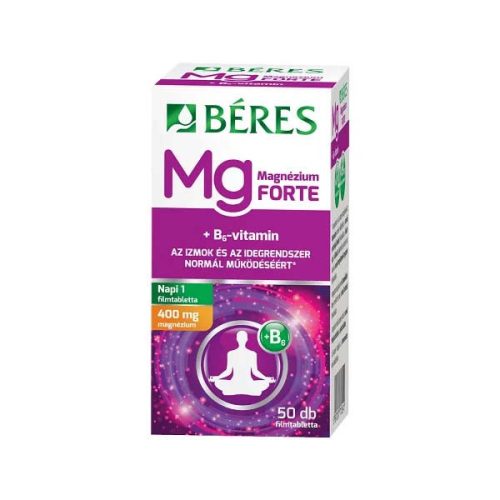 Béres Magnézium 400 mg+B6-vitamin Forte filmtabletta (50db)