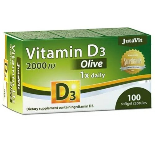 JutaVit D3-vitamin 2000NE Olíva lágyzselatin kapszula (100db)