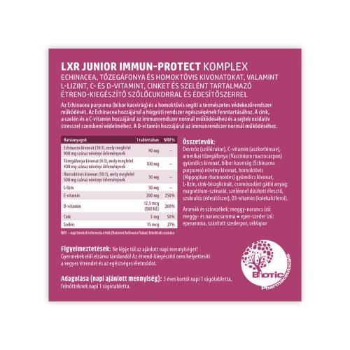 LXR Junior Immun-Protect Komplex rágótabletta (60 db)