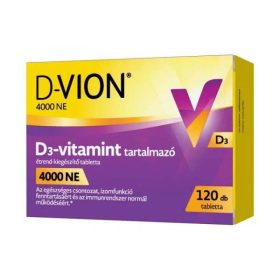   D-Vion 4000 NE D3-vitamint tartalmazó étrend-kiegészítő lágy kapszula (120 db)