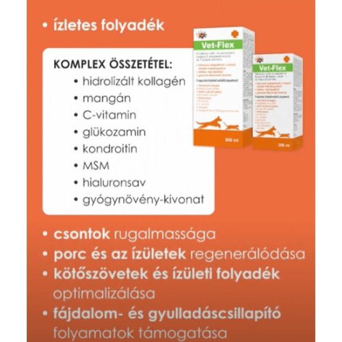 Vet-Flex Folyékony ízület- és porcerősítő kutyáknak és macskáknak (200ml)