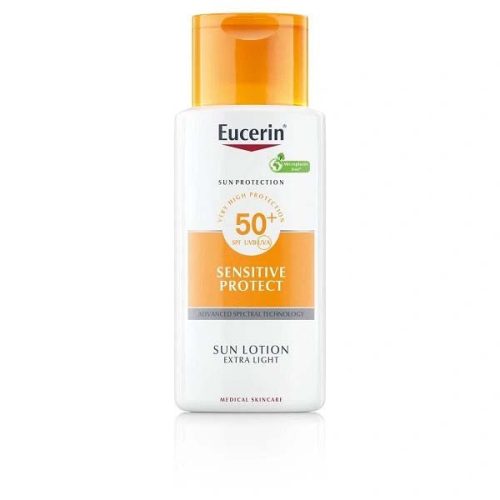 Eucerin Sun Sensitive Protect Extra könnyű naptej SPF50+ (150 ml)