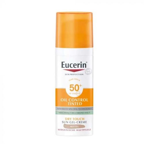 Eucerin Sun Oil Control színezett napozó krém-gél arcra medium SPF50+ (50 ml)