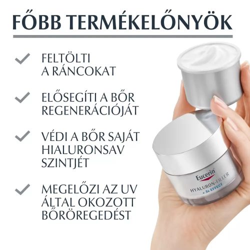 Eucerin Öko-utántöltő Hyaluron-Filler ráncfeltöltő nappali arckrém (50ml)