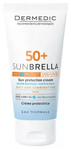 Dermedic Sunbrella Fényvédő arckrém SPF 50+ zsíros és kombinált bőrre (50ml)