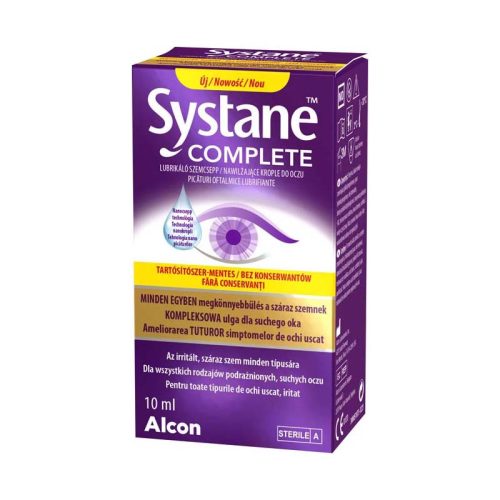 Systane Complete tartósítószer-mentes lubrikáló szemcsepp (10ml)