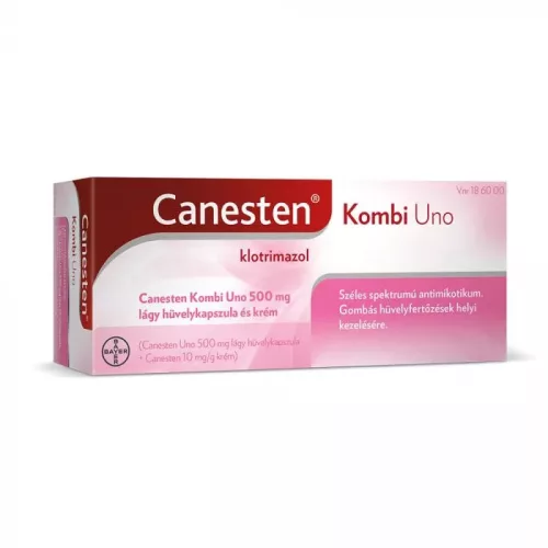 Canesten Kombi Uno 500mg lágy hüvelykapszula és krém (1 db+20 g)