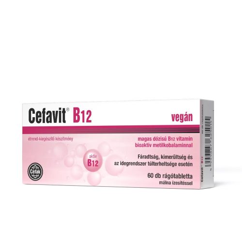 Cefavit B12-vitamin málnás rágótabletta (60db)
