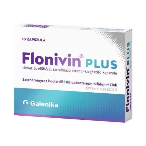 Flonivin Plus cinket és élőflórát tartalmazó étrend-kiegészítő kapszula (10db)