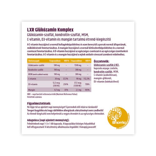 LXR Glükózamin Komplex 120x
