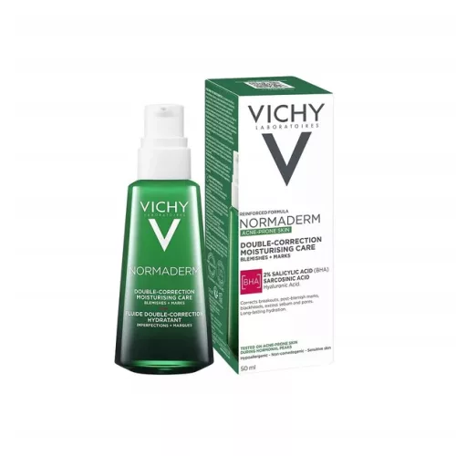 Vichy Normaderm kettős hatású, korrigáló, hidratáló arcápoló aknéa hajlamos bőrre (50ml)