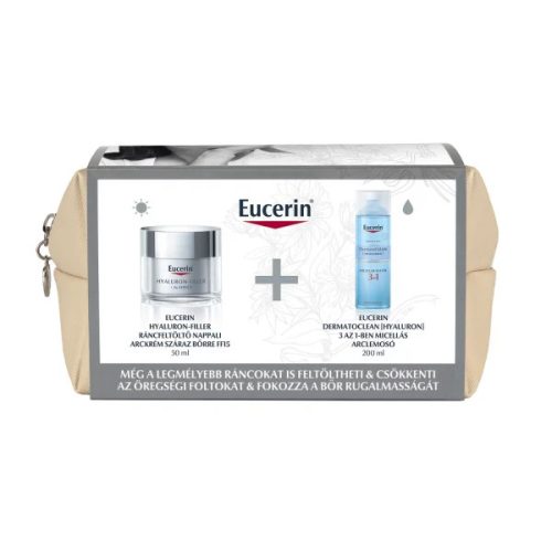 Eucerin Hyaluron-Filler arckrém+arclemosó tavaszi csomag száraz bőrre (50ml+200ml)