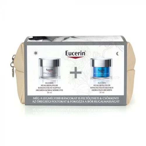 Eucerin Hyaluron-Filler Arckrém tavaszi csomag nappali krém száraz bőrre + éjszakai krém(50ml + 50ml)