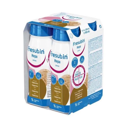 Fresubin Hepa cappuccino ízű speciális gyógyászati célra szánt élelmiszer (4 x 200ml)