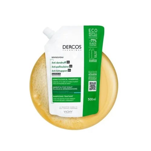 Vichy Dercos korpásodás elleni sampon utántöltő - normál és zsíros hajra (500ml)