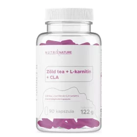 Nutri Nature Zöld tea + L-karnitin + CLA kapszula (90 db)