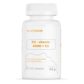  Nutri Nature D3-vitamin 4000NE + K2-vitamin tabletta (100 db)