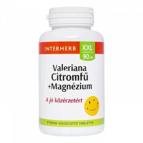 Interherb XXL Valeriana - Citromfű + Magnézium tabletta (90 db)