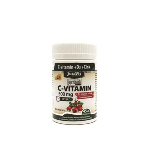 JutaVit C-Vitamin 500mg+D3+Cink+Csipkebogyó (45db)