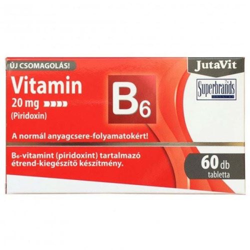 Jutavit B6-vitamin 20 mg Piridoxin tabletta (60db)
