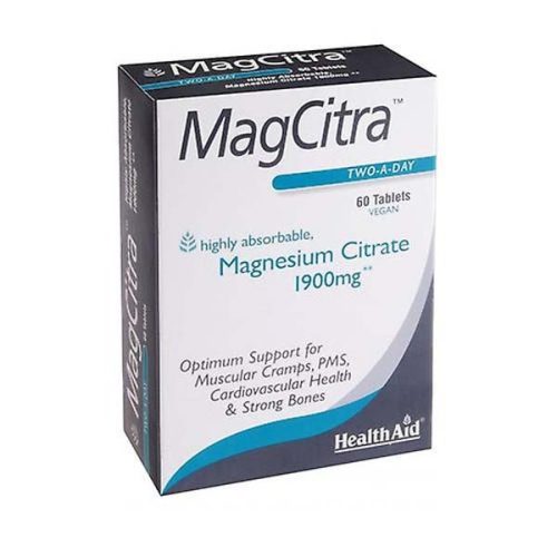 Health Aid Magcitra magnézium-citrát alapú étrend-kiegészítő (60db)