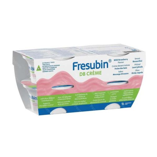 Fresubin DB Creme erdei szamóca ízű krém állagú speciális gyógyászati célra szánt élelmiszer (4x125g)