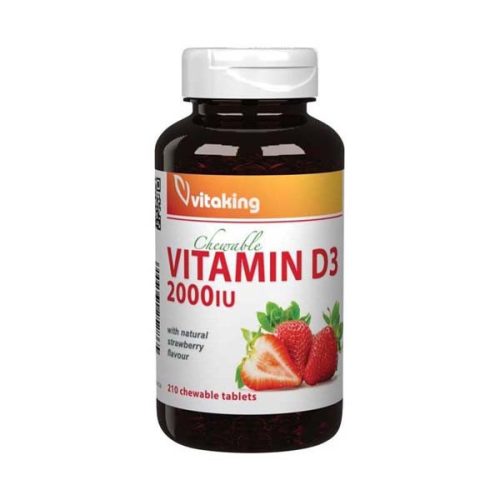Vitaking D3-vitamin 2000NE epres ízű rágótabletta (90db)