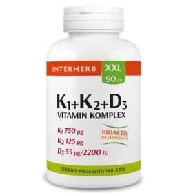 Interherb XXL K1+K2+D3-vitamin tabletta (90db)