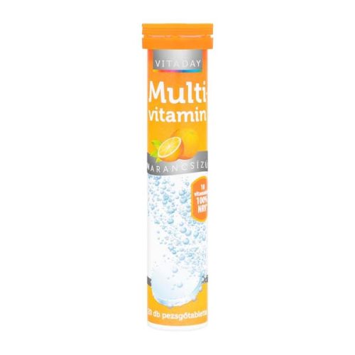 Vitaday Multivitamin pezsgőtabletta narancs ízben (20db)