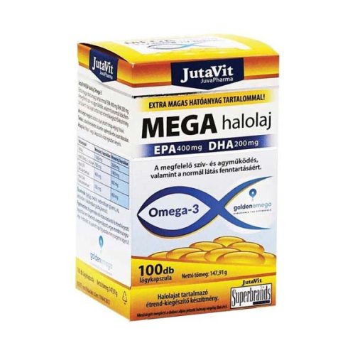 JutaVit Mega Omega-3 halolaj lágykapszula (100db)