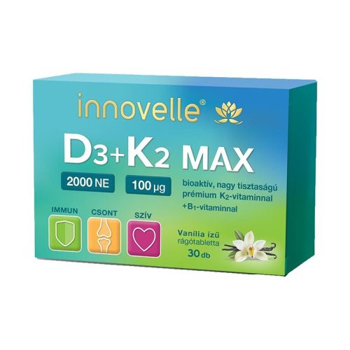 Innovelle D3 + K2 Max 2000 NE rágótabletta (30db)