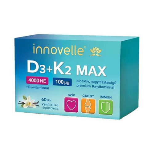 Innovelle D3 + K2 Max 4000 NE rágótabletta (60db)
