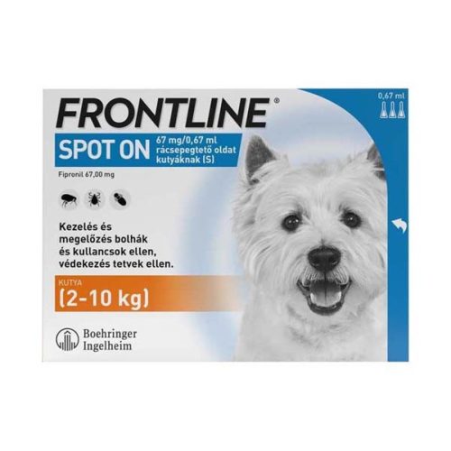 Frontline Spot On S (2-10 kg) A.U.V. rácsepegtető oldat kutyáknak (3db)