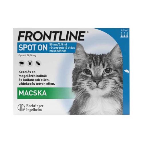 Frontline Spot On rácsepegtető oldat macskáknak (3 x 0,5ml)